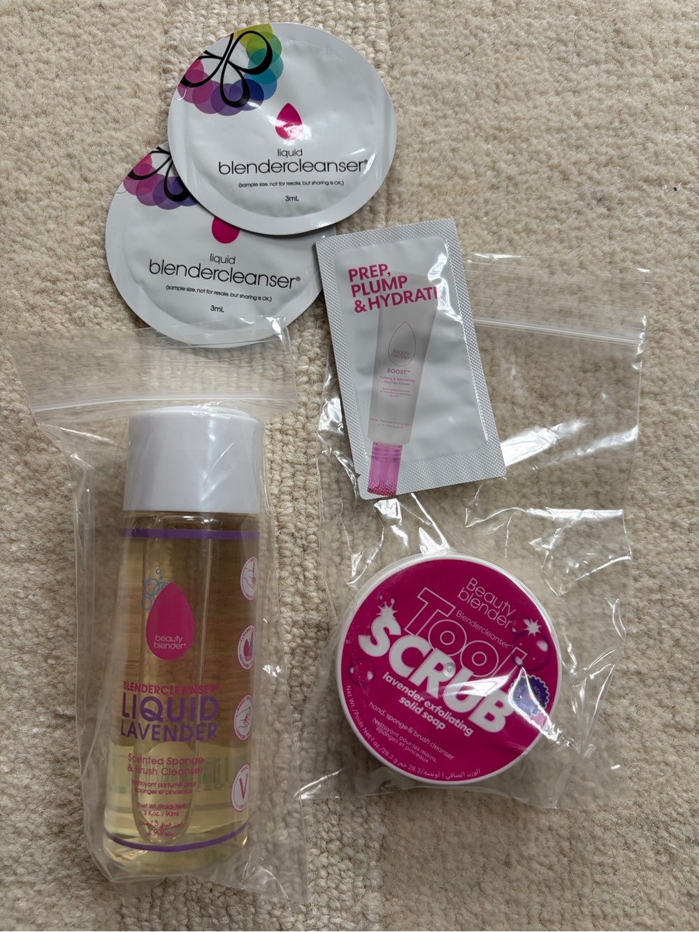 BEAUTY BLENDER Tool Scrub and Lavender Exfoliating Liquid Cleanser BNIB